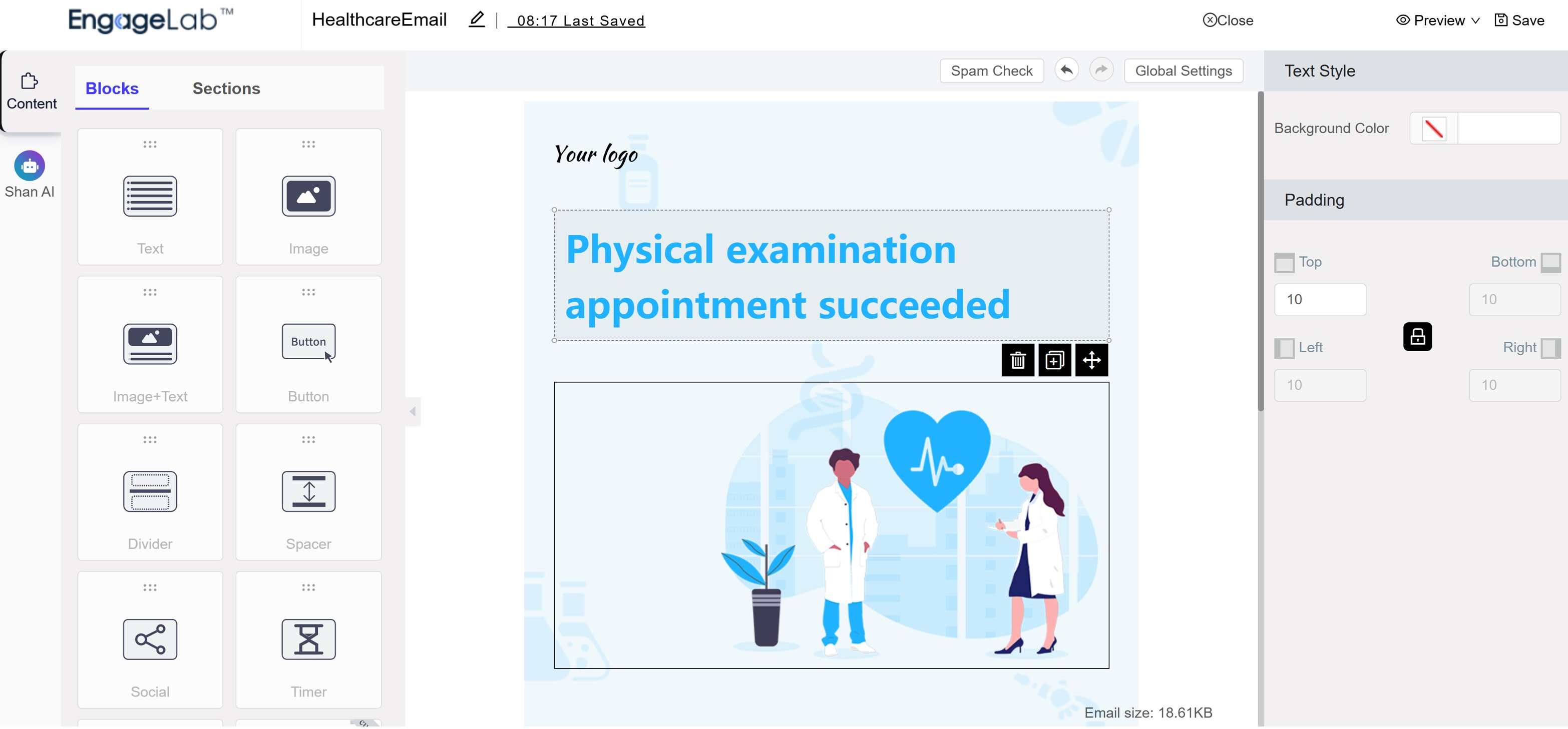 training email template