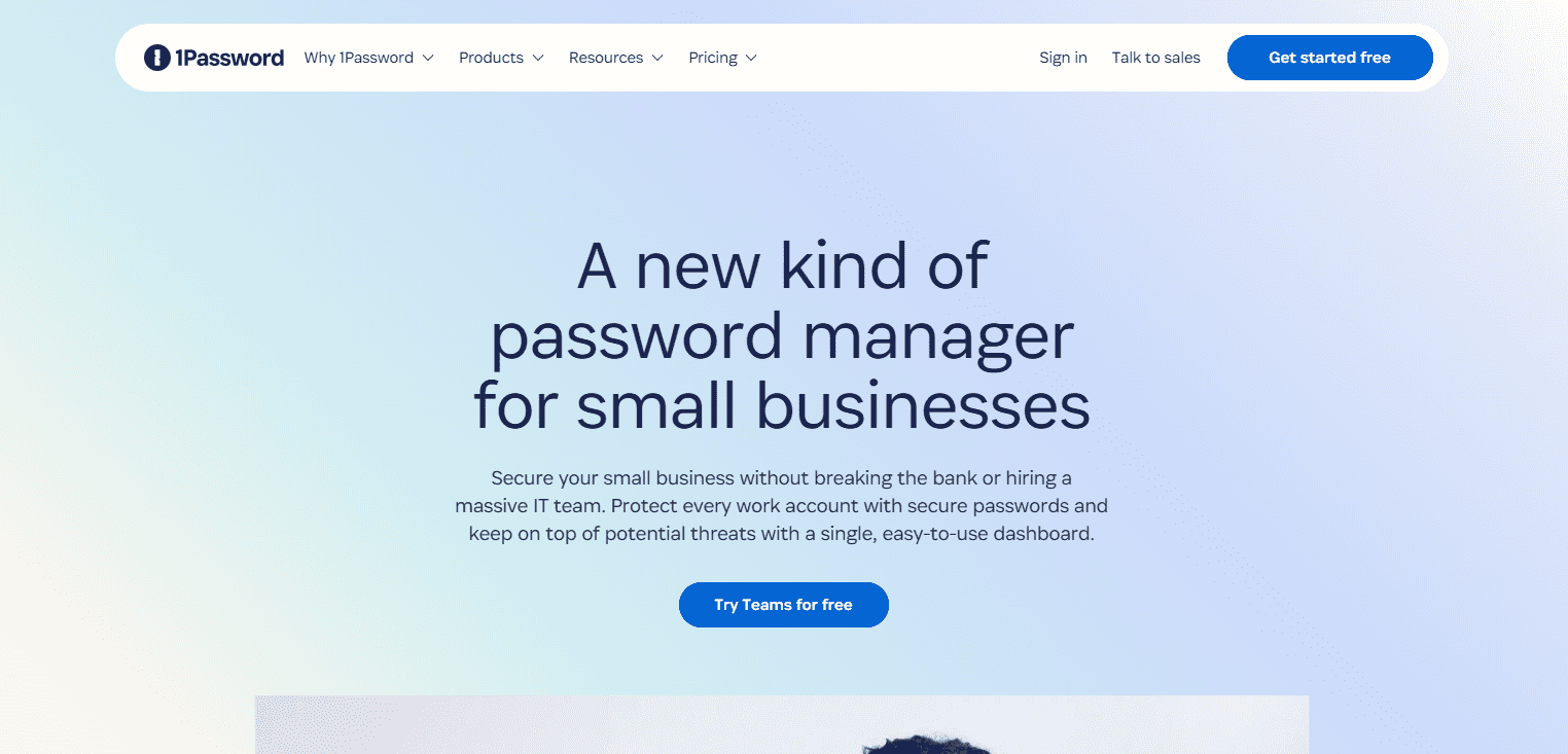 1Password Teams is a great password management tool for small businesses