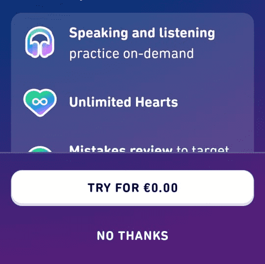 Duolingo 混合應用變現模式