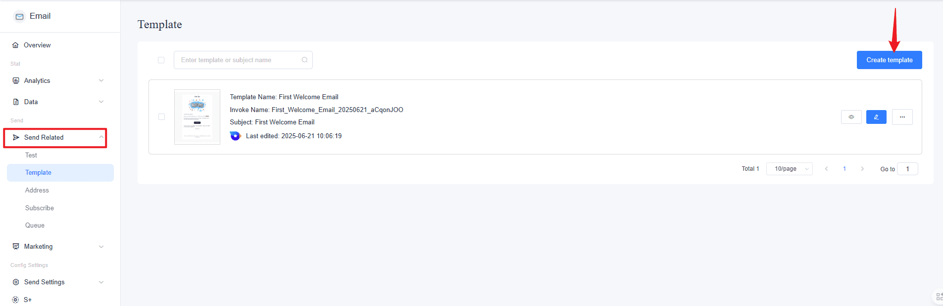 Access Order Confirmation Template Management